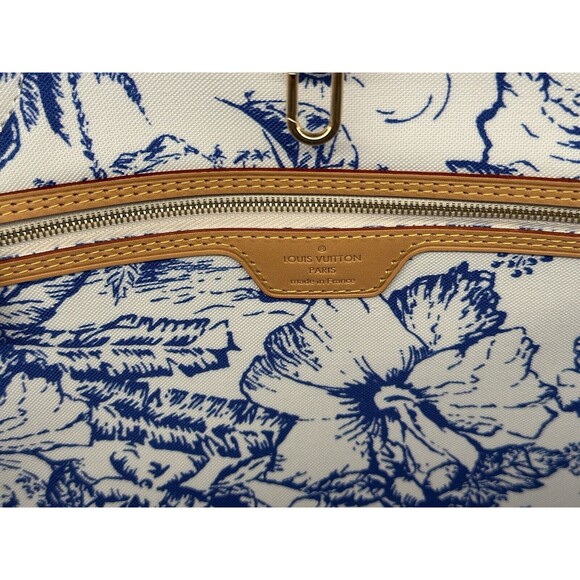 NIB Louis Vuitton Neverfull MM By The Pool Blue M11263 With Pouch 💯% Authentic - Picture 16 of 16